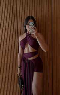VELYA DRESS - VINO