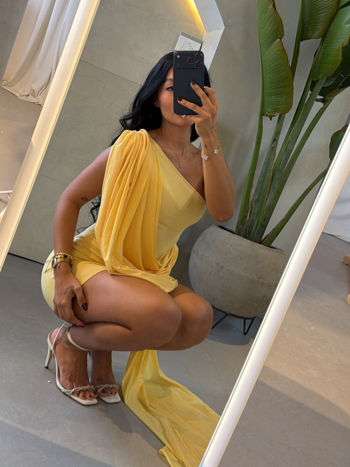 AVELINE DRESS - AMARILLO
