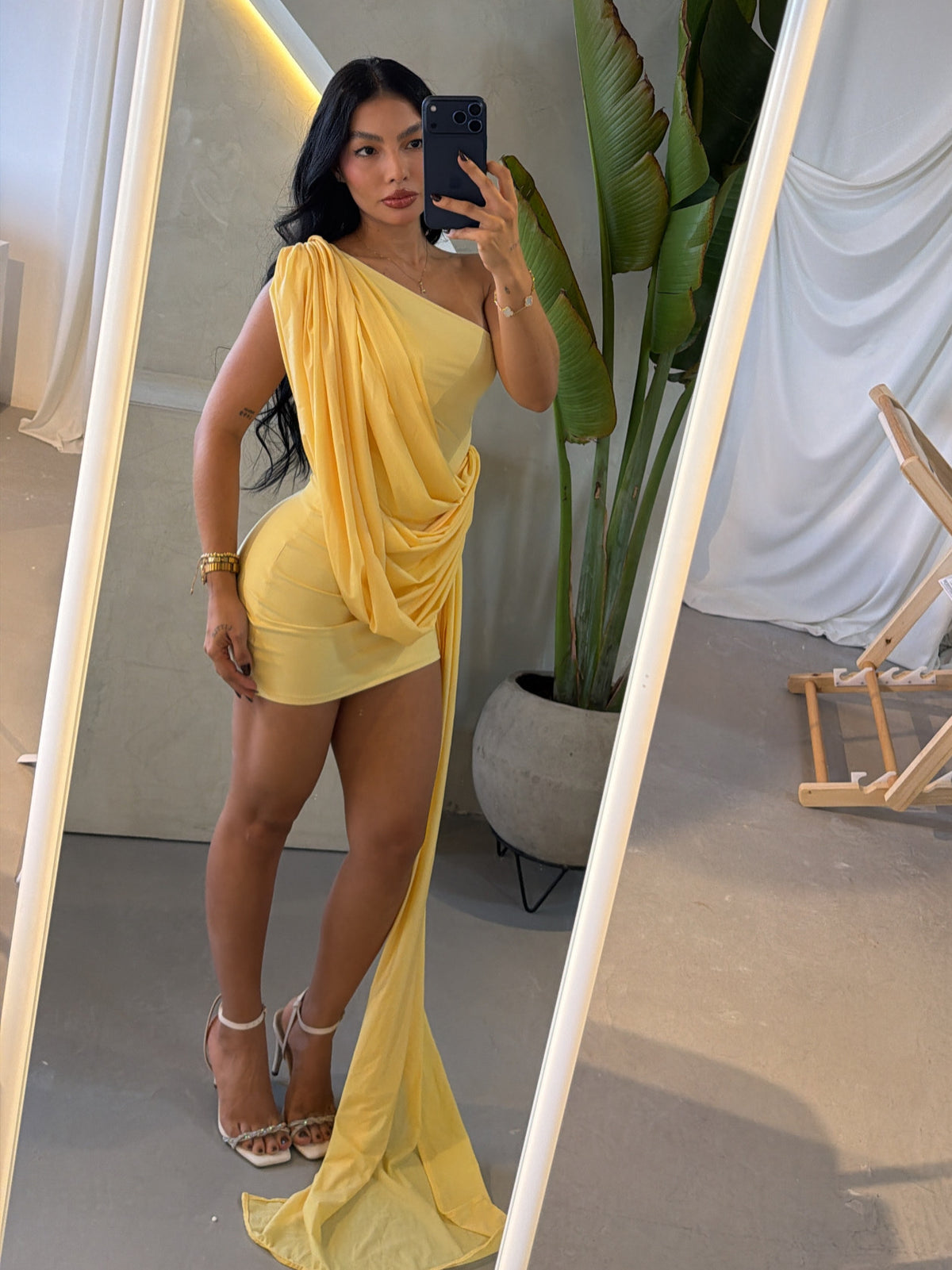 AVELINE DRESS - AMARILLO