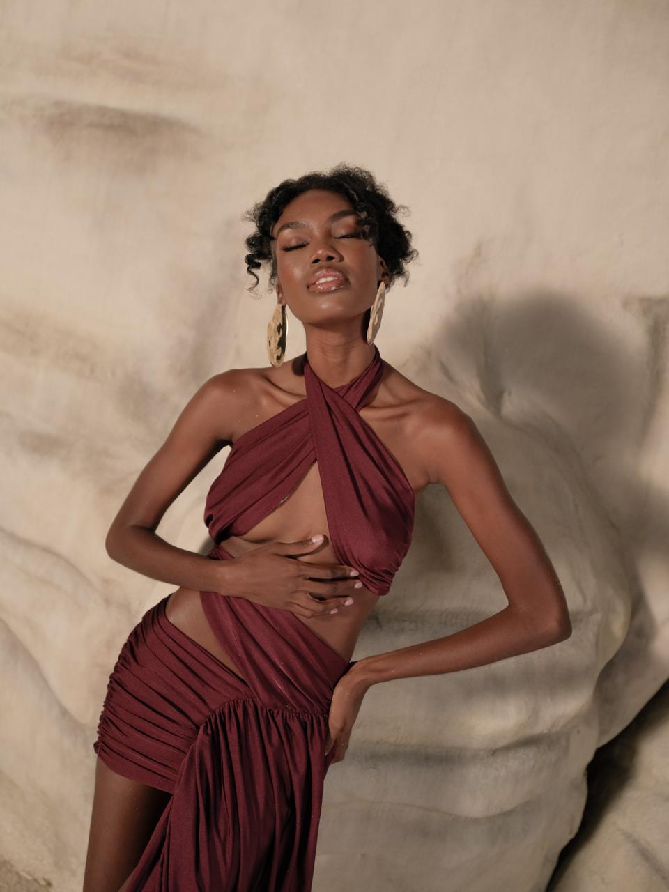 VELYA DRESS - VINO