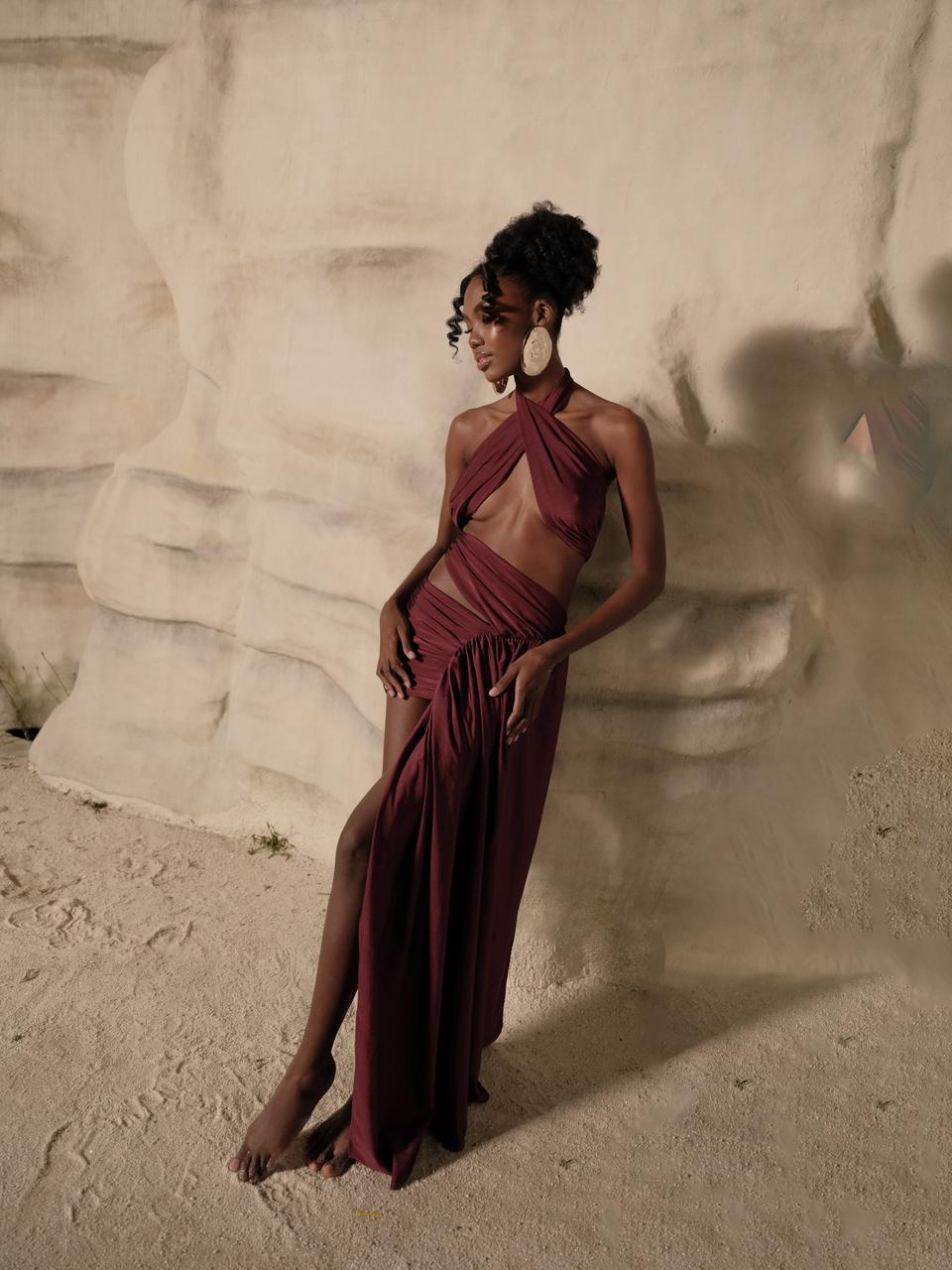 VELYA DRESS - VINO