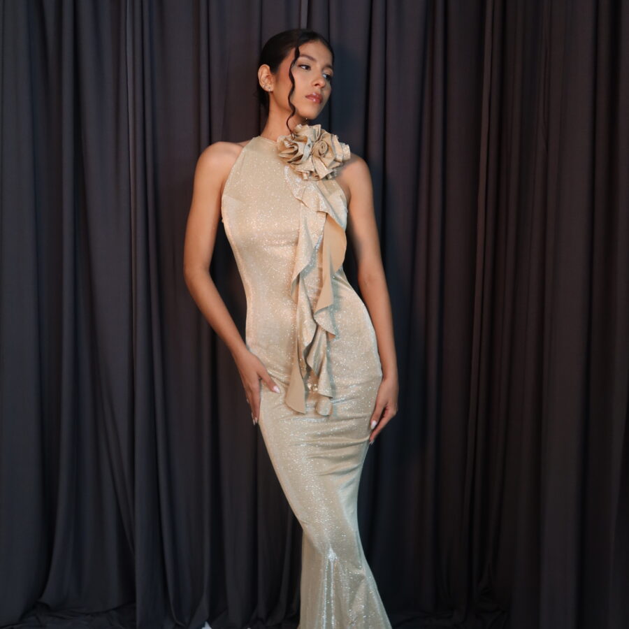 CHRISTINE DRESS - SOFT GOLD<span> - </span>S